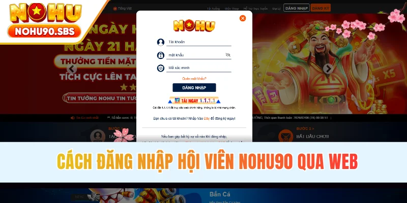 Cách đăng nhập hội viên thông qua website